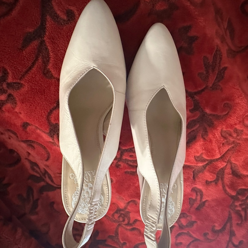 Vince Camuto sling back heels size 7 1/2. Worn once.